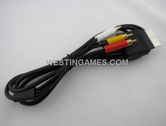 Original AV Cable for XBOX 360 Slim to TV - Black
