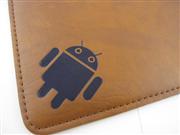 8 inch Universal Cow Leather Pouch Bag for Tablet PC - Black/Brown 04