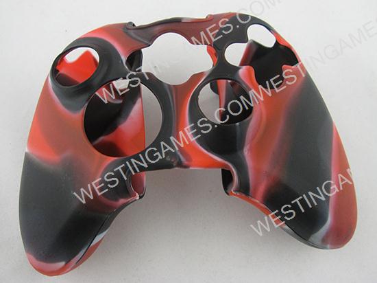 Silicone Protective Case for XBOX 360 Controller Black/Red (Nude Packs)