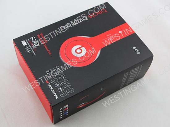 Monster Beats by Dr Dre Solo HD S450 Bluetooth Stereo Dynamic Wireless Headphones Headset - Red