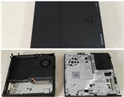 Original Bottom + Middle Frame Housing Shell Case Replacement for Playstation 4 PS4 - Black