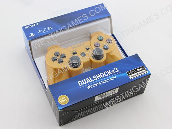 Bluetooth Wireless Controller New Blister Packing for Sony PS3 US Version - Gold