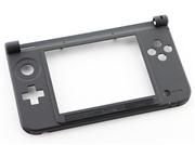 Replacement Hinge Part Bottom Middle Housing Shell with Button  for 3DS XL - Black