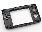 Replacement Hinge Part Bottom Middle Housing Shell with Button  for 3DS XL - Black 02