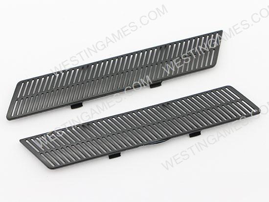 Replacement Left and Right Bottom Grille Shell Set for XBOX 360 Slim Kinect Sensor - Black