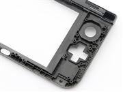 Original Hinge Part Bottom Middle Housing Button Shell Replacement for NEW 3DS XL 2015 Silver-Black 04