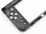 Original Hinge Part Bottom Middle Housing Button Shell Replacement for NEW 3DS XL 2015 Silver-Black 05