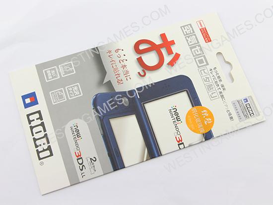 Hori Anti-Scratch Film Skin Tempered Glass Screen Protector Set Clear for New 3DS XL/LL (A Grade)