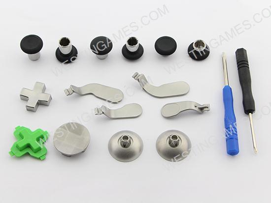 Full 15Pcs Swap Thumb Grips Stick + D-Pad and Bumper Trigger Button for XBOX ONE Elite Controller
