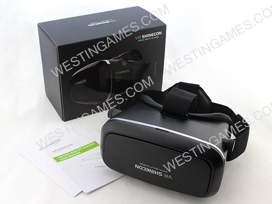 VR Shinecon 1Gen Virtual Reality VR 3D Glasses Movies Game for Mobile Phone - Black