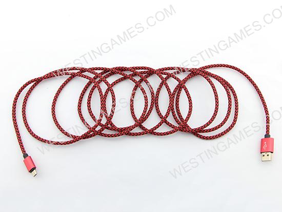 10Ft Long Braided Micro USB 2A Data Sync Charger Cable Cord For Smart Phones / PS4 XBOX ONE - Red 02