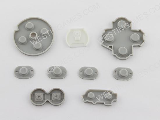 Replacement Buttons Conductive D-Pad Rubber for WII U Gamepad 9-Piece Set