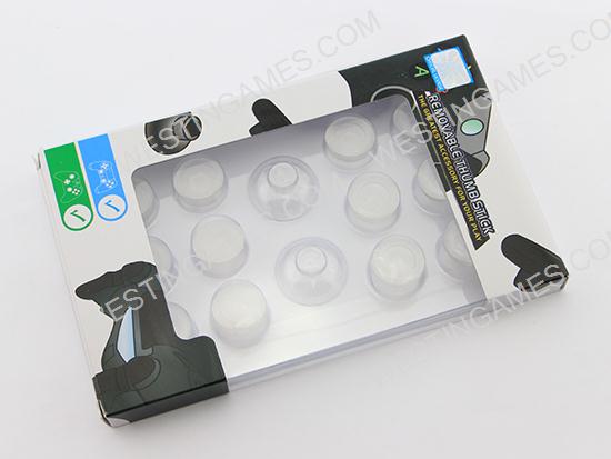 14in1 Magic Removable Plastic Thumb Stick Cap for PS4 and XBOX ONE Controller - Clear White