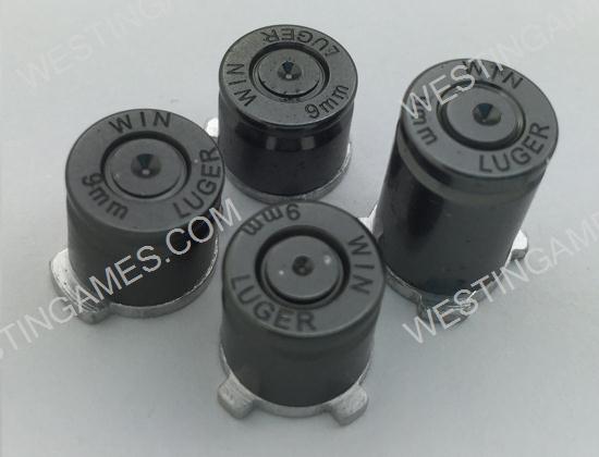 Metal ABXY Bullet Shell Buttons Mod Kit for XBOX ONE Controller Joystick - Grey