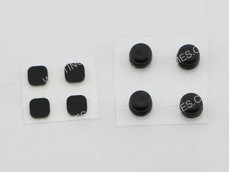 Original Rubber Nubs Screw Covers Set Replacement Parts for NEW 3DS XL - Black