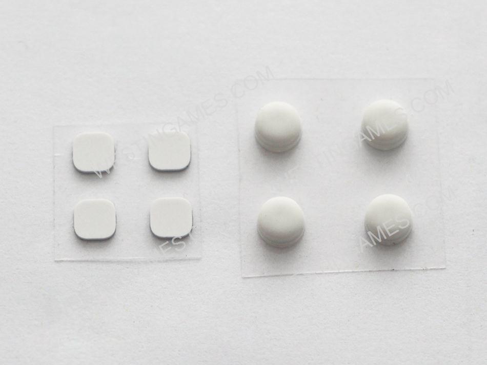 Original Rubber Nubs Screw Covers Set Replacement Parts for NEW 3DS XL - White