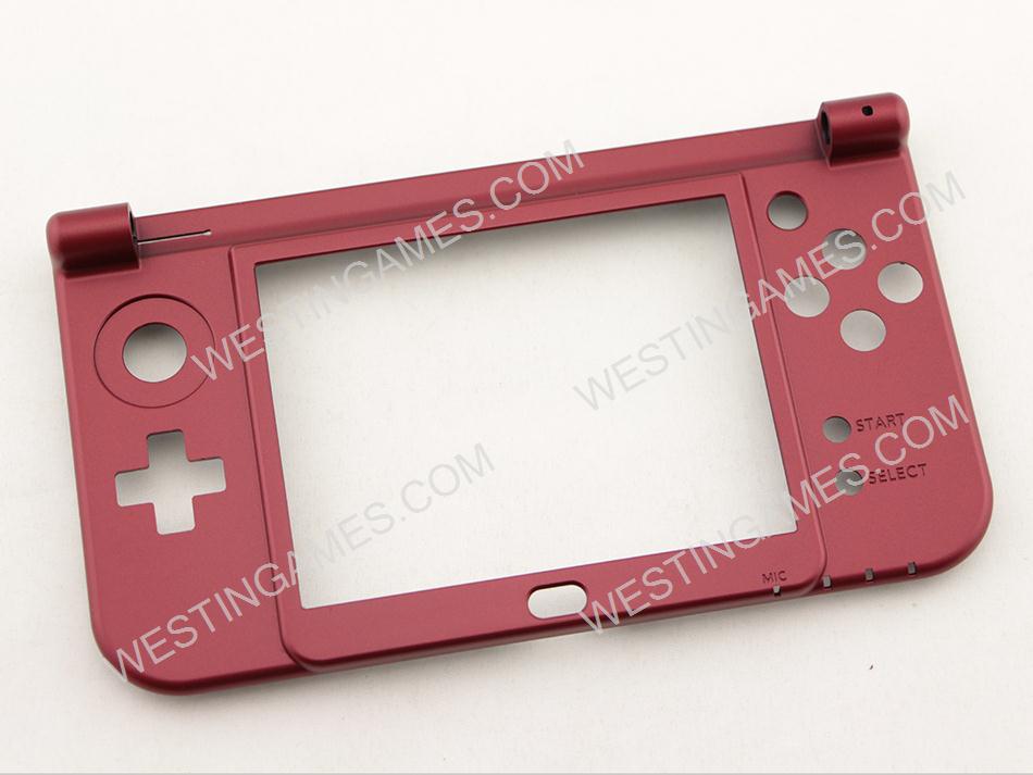 Original Hinge Part Bottom Middle Housing Button Shell Replacement for NEW 3DS XL 2015 - Red