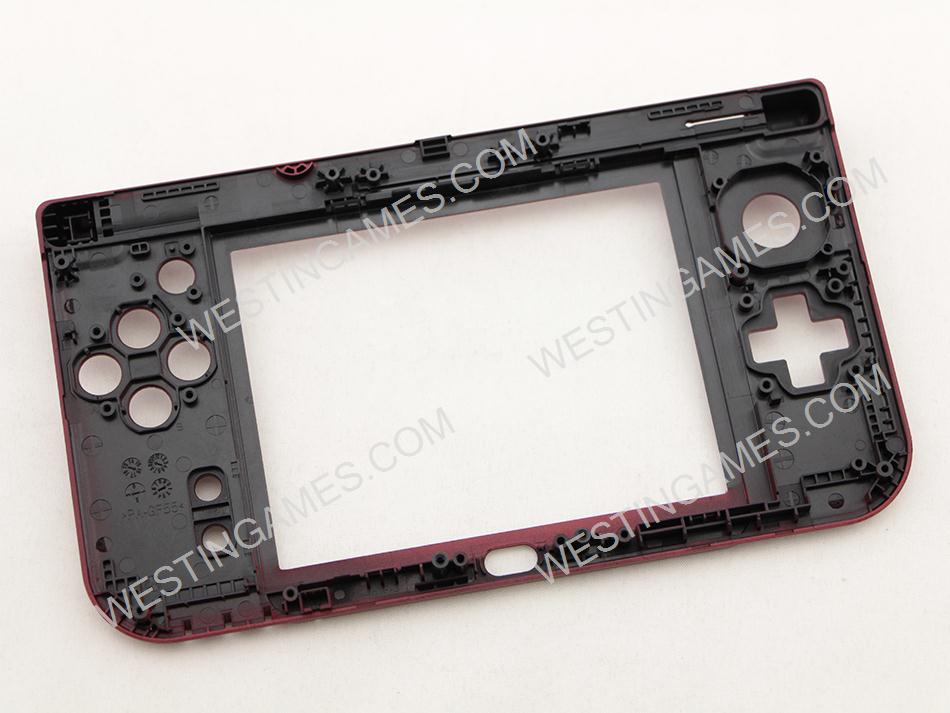 Original Hinge Part Bottom Middle Housing Button Shell Replacement for NEW 3DS XL 2015 - Red 03