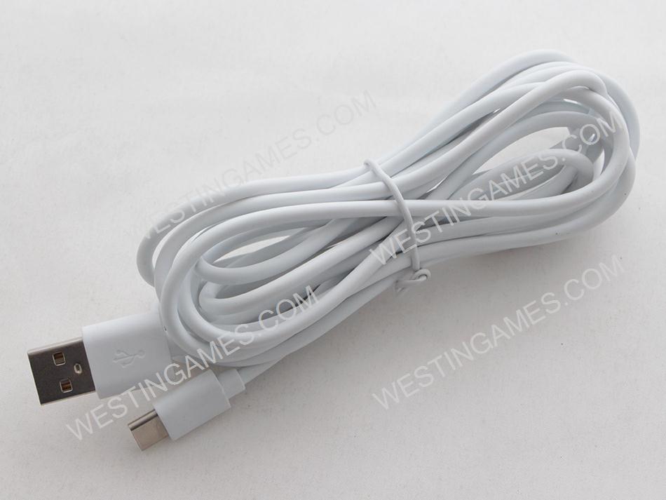10ft 3m Type-C USB 2A Data Sync Charging Cable Cord For Phones Switch - White