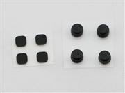 Original Rubber Nubs Screw Covers Set Replacement Parts for NEW 3DS XL - Black