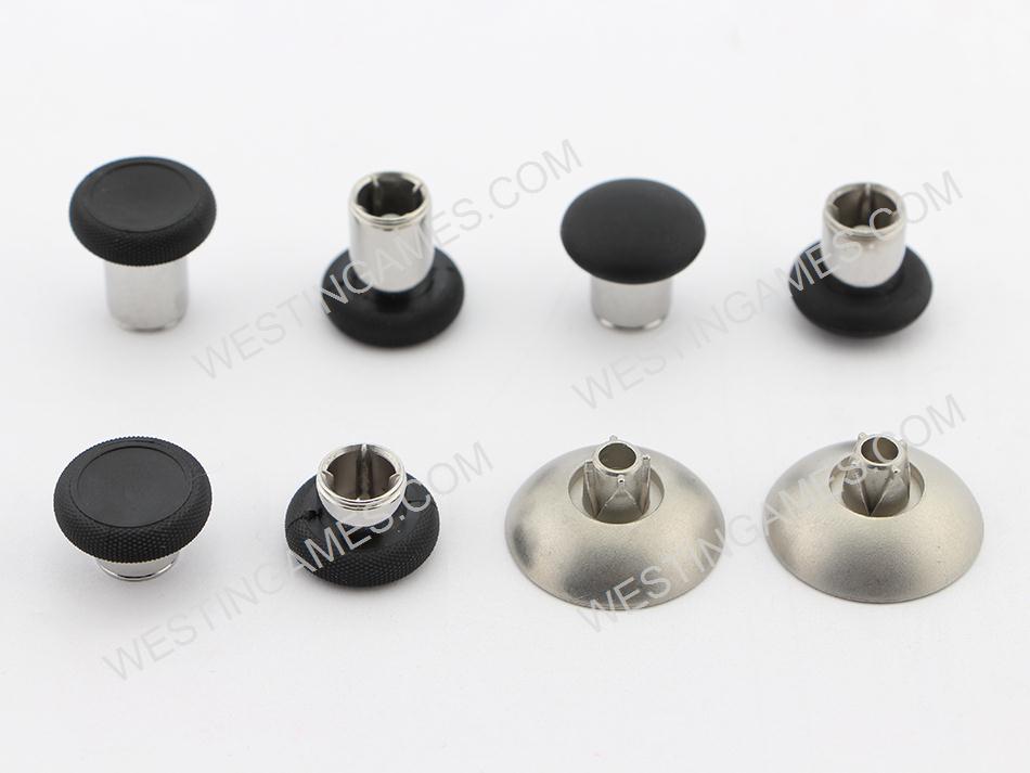 8Pcs Swap Thumbsticks Grips Metal Magnetic Stick Set for PS5 PS4 XBOXONE Series X and Switch Pro Controller Black