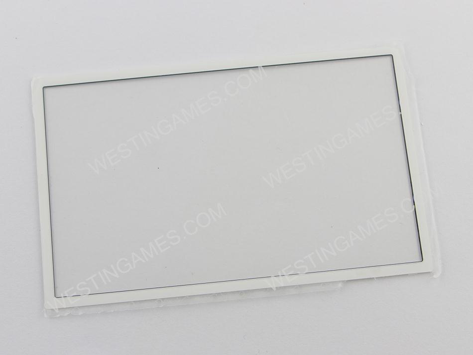 Replacement Top Surface Glass with Gasket Sticker for 3DS XL/LL - White