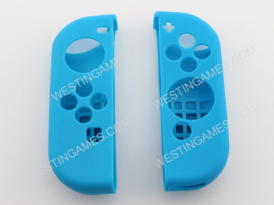 Protective Anti-Slip Soft Silicone Skin Case Set for NS Switch Joy-Con Controller - Blue