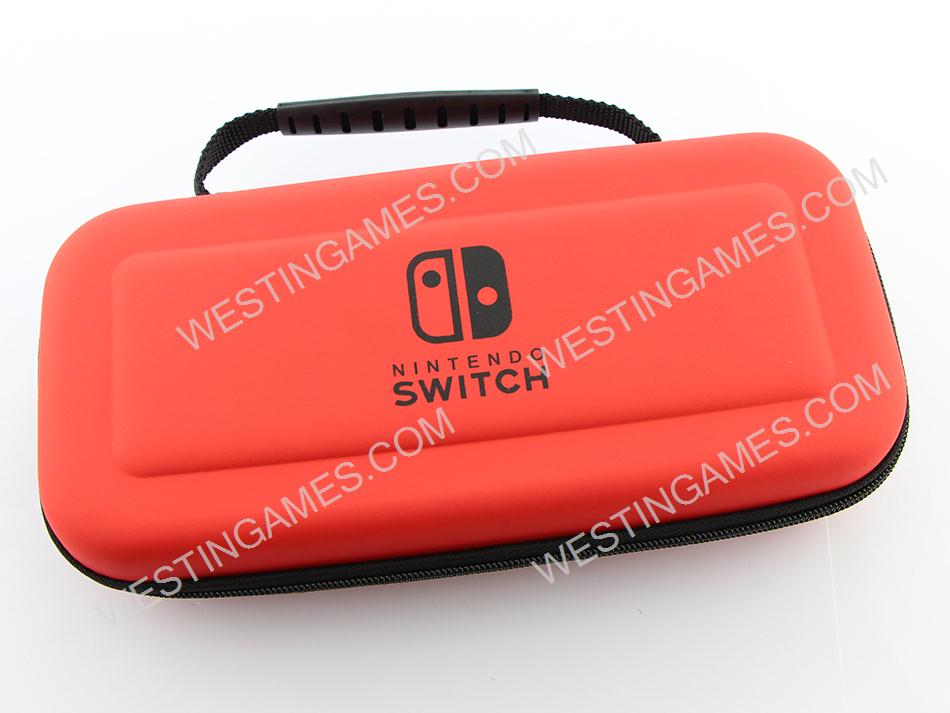 EVA Hard Carrying Case Pouch with Handle for Nintendo NS Switch - Red