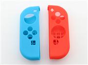 Protective Anti-Slip Soft Silicone Skin Case Set for NS Switch Joy-Con Controller - Blue and Red
