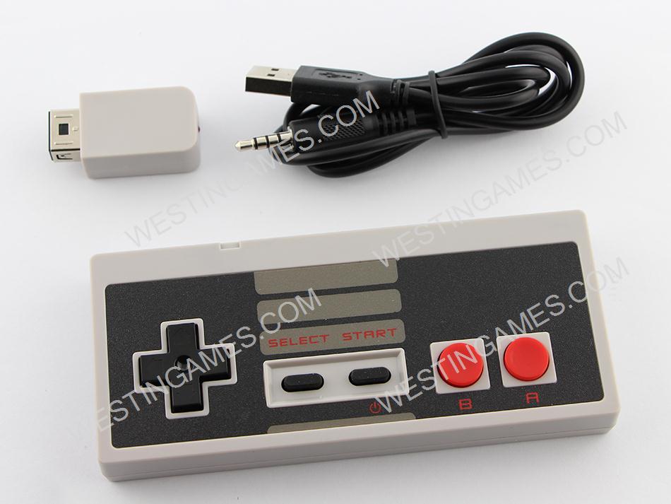2.4GHz Wireless Controller Gamepad inner Battery for Nintendo Mini Classic NES Console - Grey
