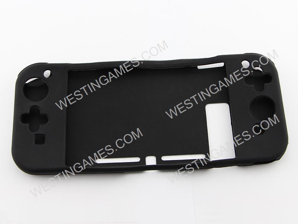 Full Protective Soft Silicone Rubber Skin Case Cover For Nintendo Switch Controller - Black