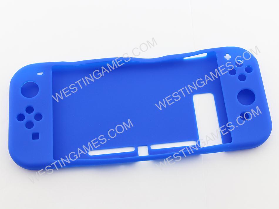Full Protective Soft Silicone Rubber Skin Case Cover For Nintendo Switch Controller - Blue