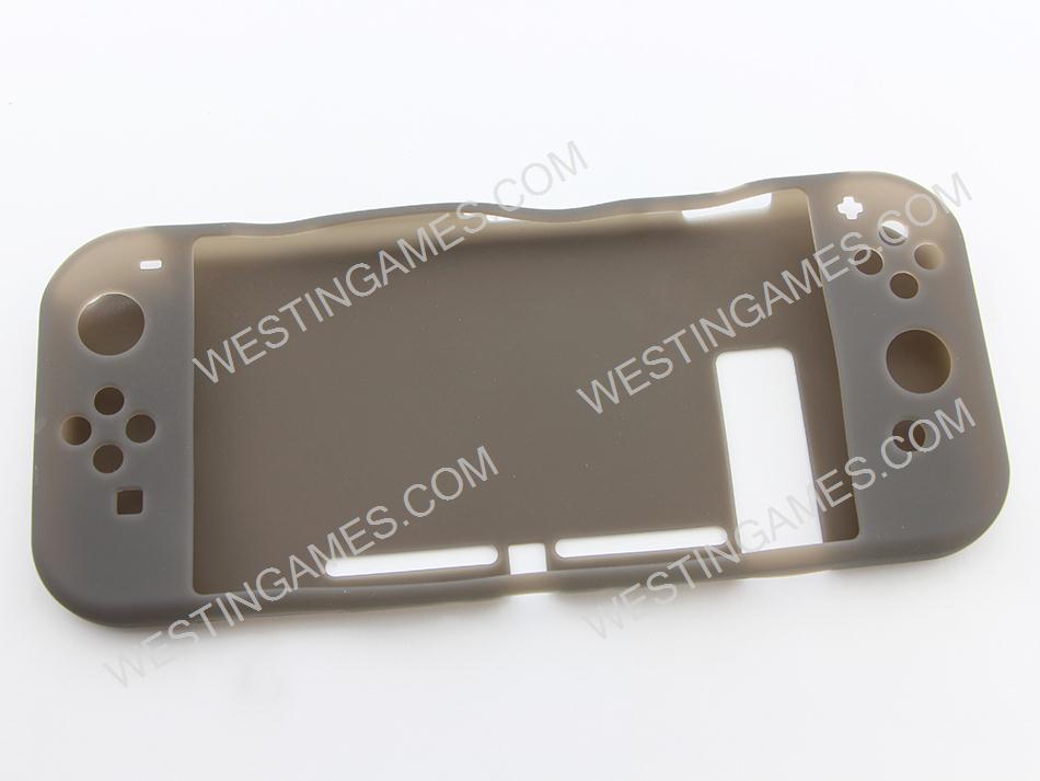 Full Protective Soft Silicone Rubber Skin Case Cover For Nintendo Switch Controller - Grey