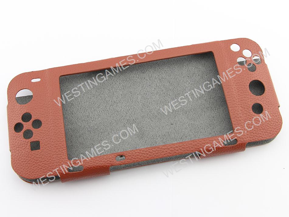 Fashion Leather Anti-slip Protective Cover Case For Nintendo Switch NX 6.2inch Console - Brown