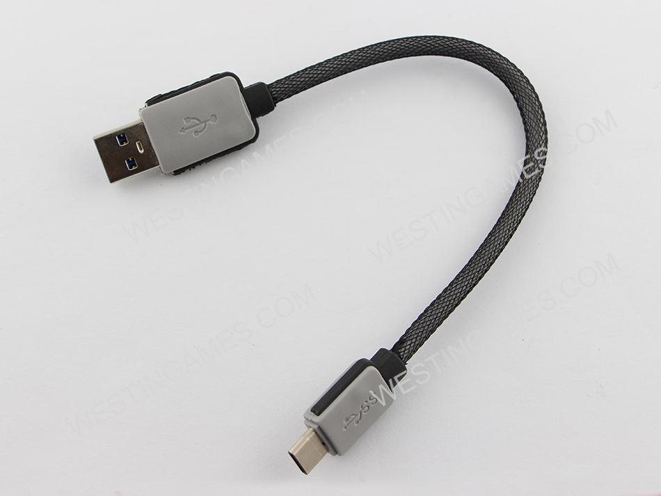 0.65Ft Braided USB 3.0 to USB 3.1 Type-C Sync Fast Charging Cable Cord For Nintendo Switch Galaxy S8