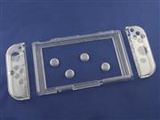 7in1 Transparent Crystal Protecting Cover Case with TPU Grips for Nintendo Switch Gamepad - Clear 03
