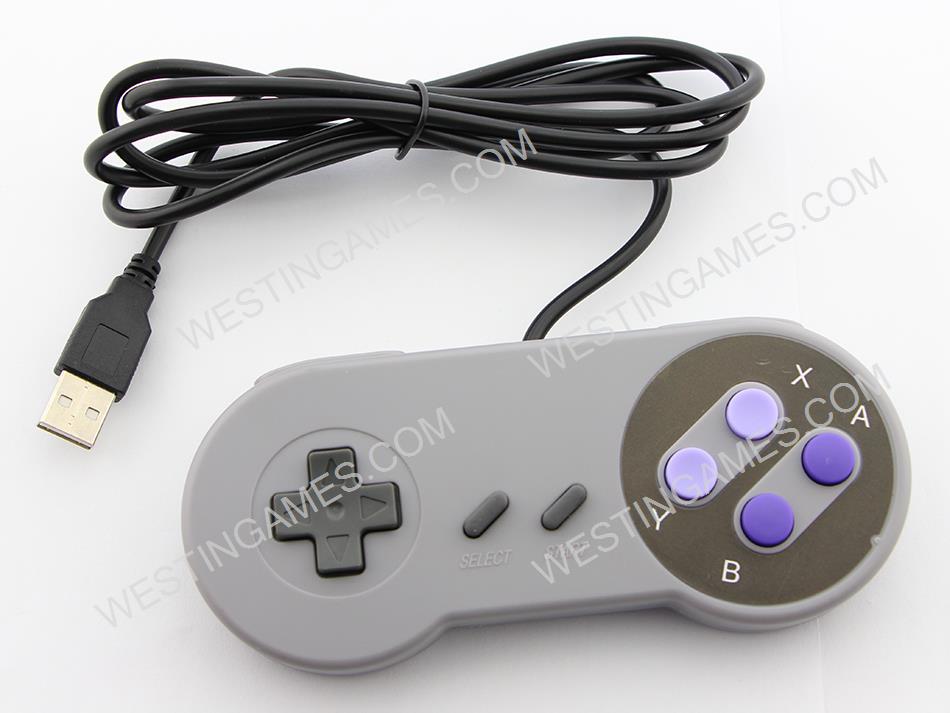 New Super Famicom SFC Snes Controller Gamepad with Packing for PC USB Windows Mac - Purple Button 02