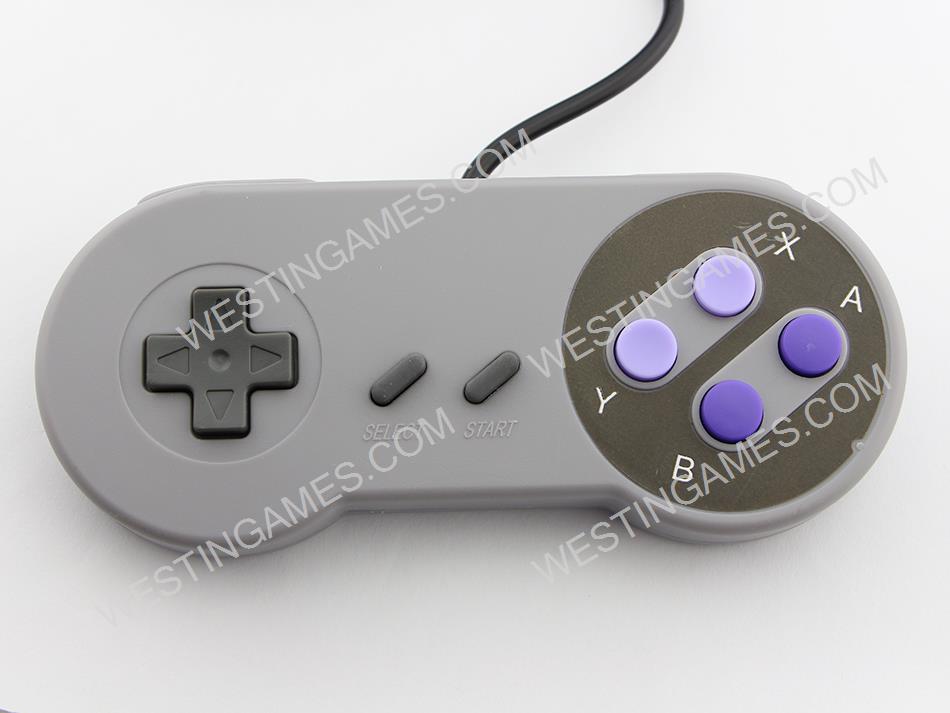 New Super Famicom SFC Snes Controller Gamepad with Packing for PC USB Windows Mac - Purple Button 03