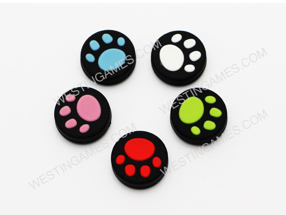 Cute Cat Claw Design Anti-slip Silicone Thumb Stick Grips Caps for Nintendo Switch - 5 Colors