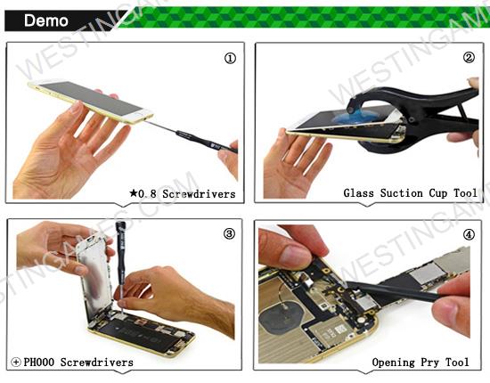 BST-609 Handy Disassemble Tool Kit Set for iPhone 4/4s/5/5s iPhone 6/6 plus / iPad