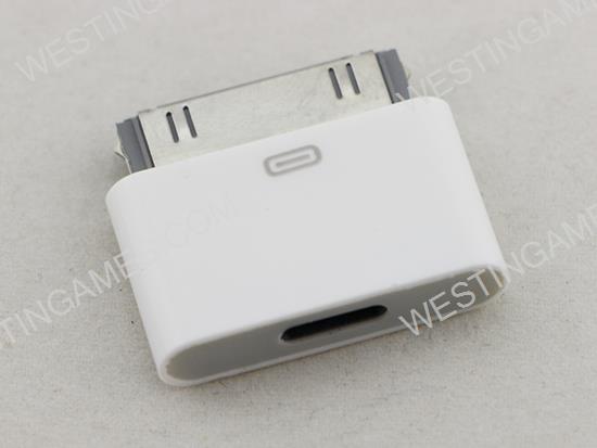 Lightning 8Pin to 30Pin Connector Cable-Free Adapter for iPhone 4 4S -White 02