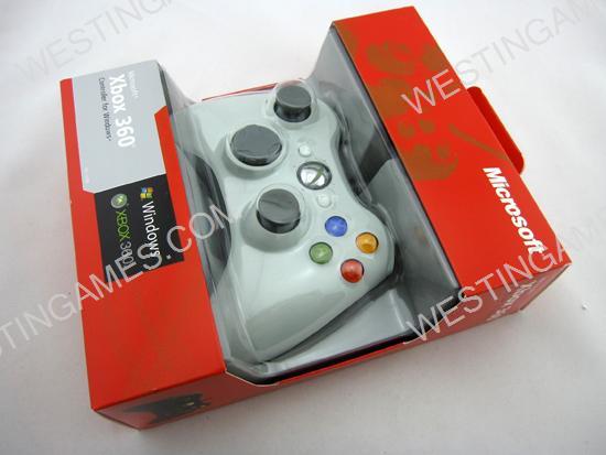 Wired Controller Gampad with Red Packing for XBOX 360 and Windows PC - White