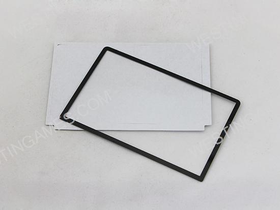 Replacement Top Surface Glass with Gasket Sticker for 3DS XL/LL - Black