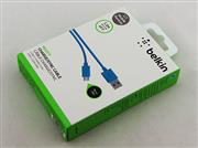 1.2m Belkin Micro USB Charging Data Sync Cable for Samsung Galaxy and HTC Smartphone Phone - Blue