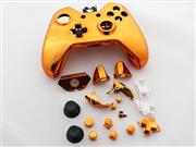 Full Mirror Chrome Housing Shell Case Replacement for XBOX ONE XB1 Wireless Controller - Orange