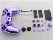 Mirror Chrome Housing Shell Case Replacement for PS4 Dualshock 4 Controller - Purple