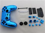 Mirror Chrome Housing Shell Case Replacement for PS4 Dualshock 4 Controller - Blue