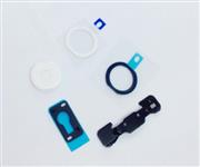 Home Button + Camera and Button Metal Bracket + Rubber and Adhesive Gasket Set for iPad Air - White