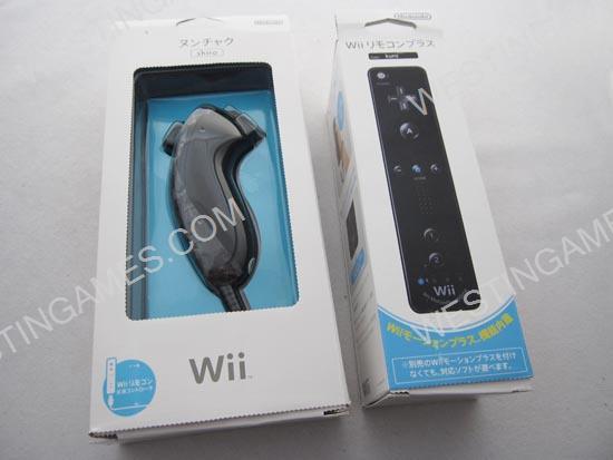 2in1 Wireless Remote Controller Built-in Motion Plus with Nunchuk Controller for WII / WII U - Black