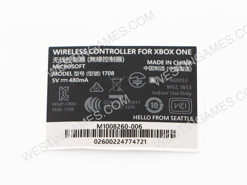 Wireless Controller Rear Back Sticker for XBOX ONE Elite